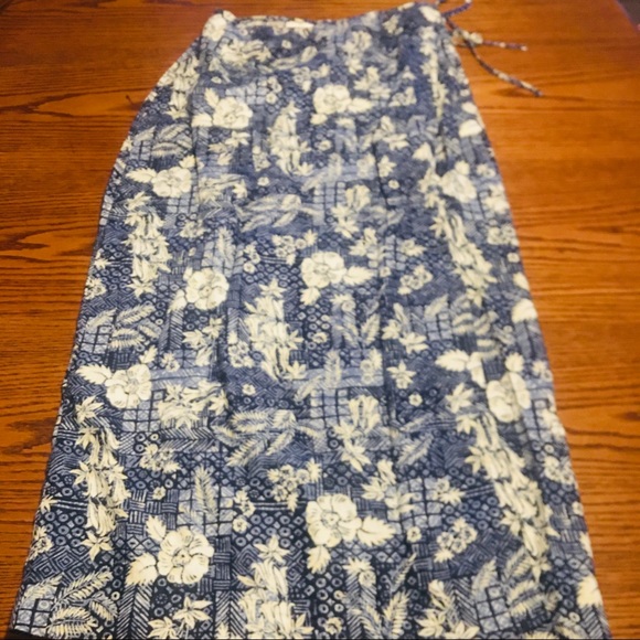 Evan Picone 100% Linen Wrap skirt size small B13